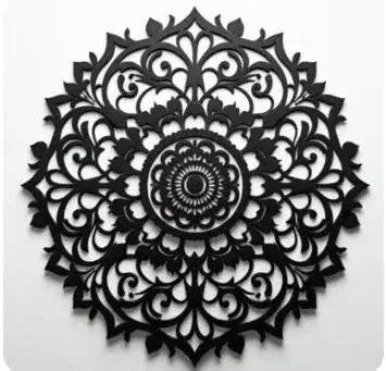 Mandala circular cortado a láser